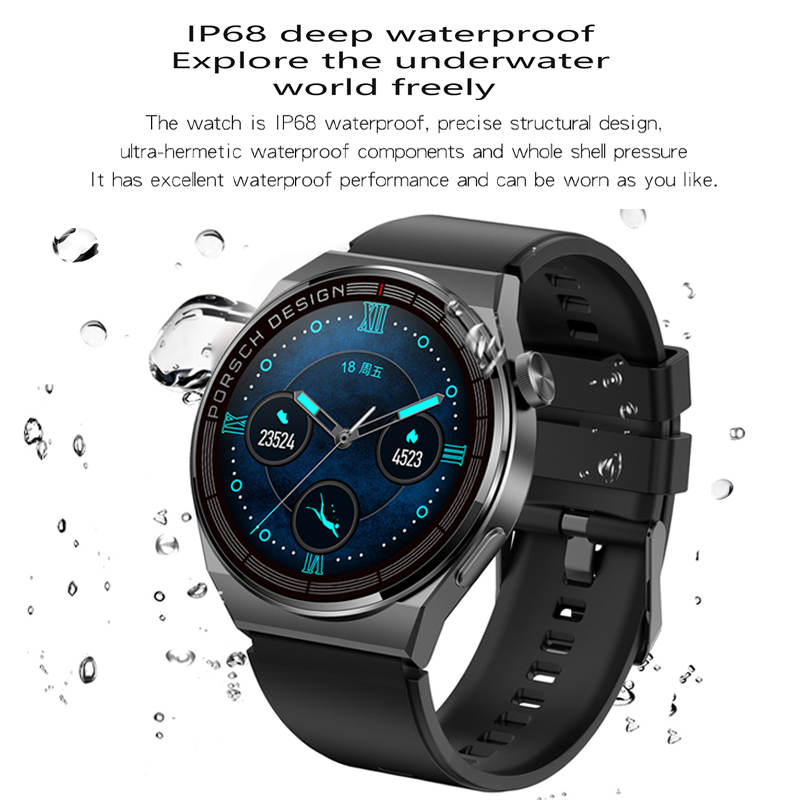 NFC Smartwatch Bluetooth Call Multi-sport IP68 Waterproof Heart Rate Blood Pressure Blood Oxygen Monitoring Smart Watch