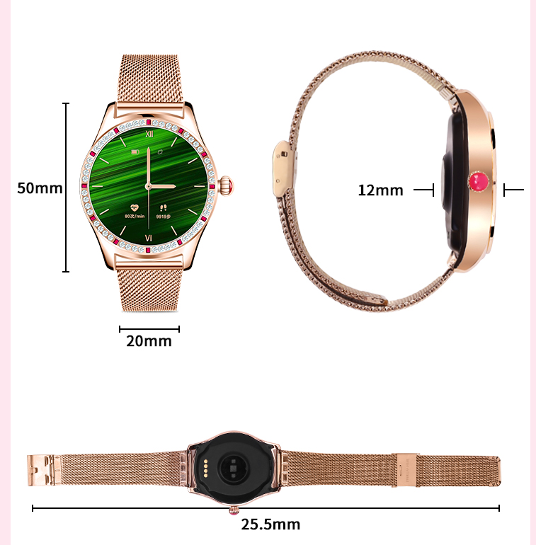 Fashion women Smart Watch Music Control Sleep Smart Watch Women Smartwatch With diamond Smart Bracelet