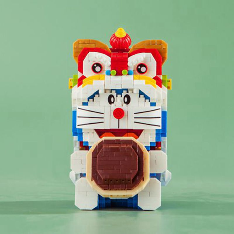 Anime Doraemon Cat Robot Lion Dance Dorayaki Food Animal Mini Diamond Blocks Bricks Building Toy for Children