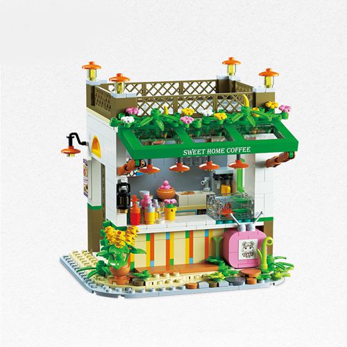 Street View Dessert Shop Building Blocks Miniature Toys Girls