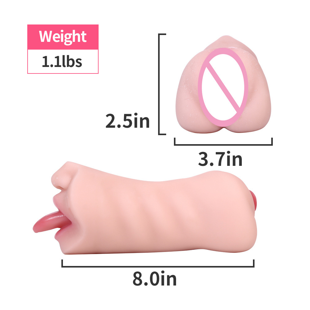 Sex Doll for Men Male Masturbator Toy Pocket Pussy Stroker Blowjob Adult Sex Toys with Lifelike Mouth 3D Realistic Tight Vagina for Throat Oral Sex Stimulation Pleasure Flesh