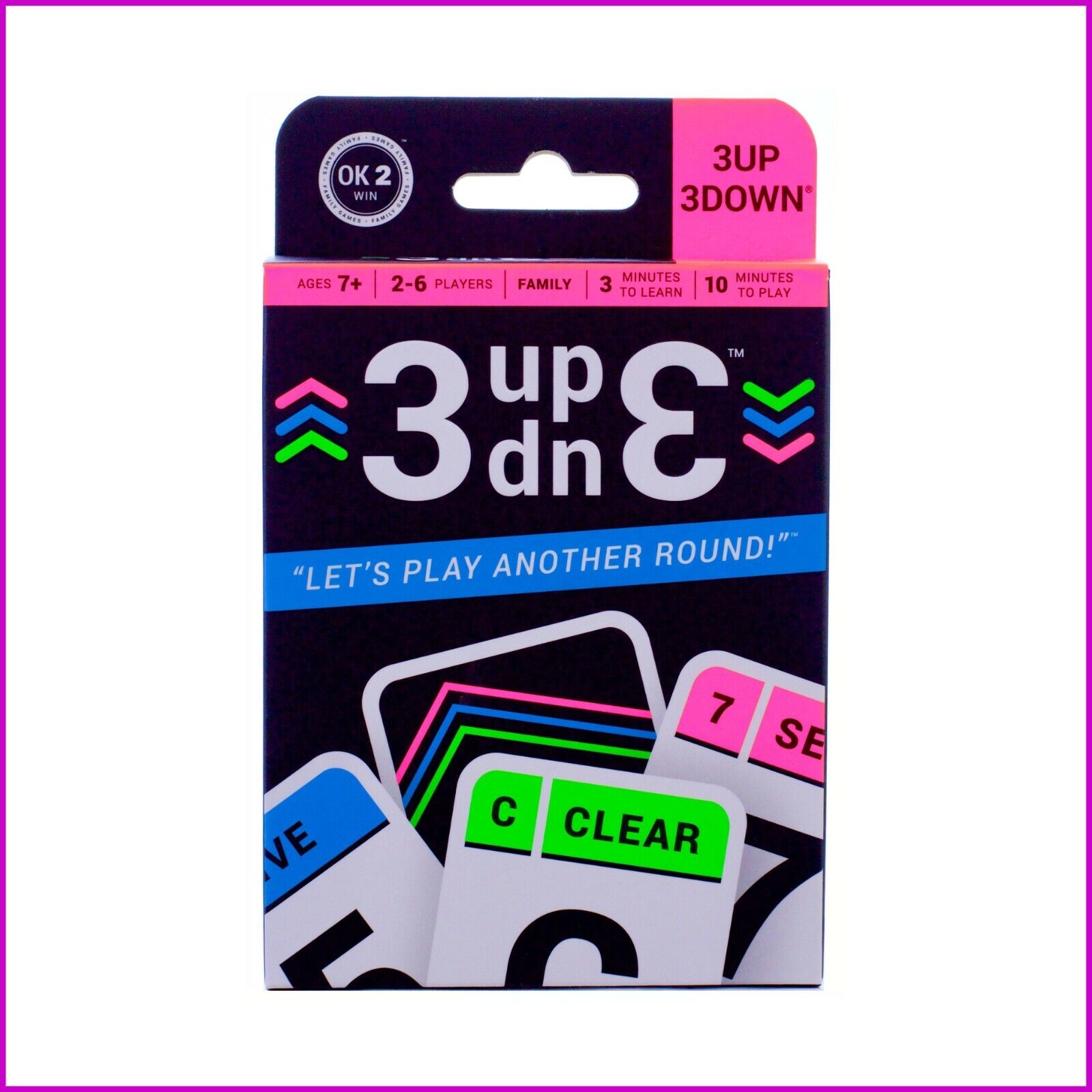 3UP 3DOWN Family Fun Card Game