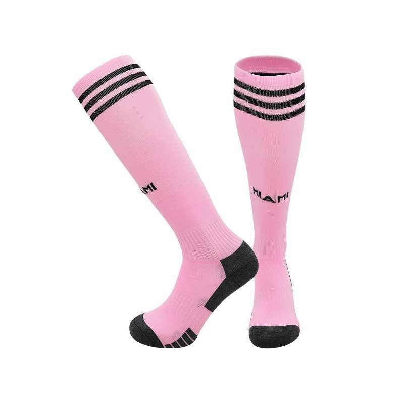 Inter Miami Football Socks for Kids Messi #10 Football Kit Strip Soccer Jersey Sports Socks