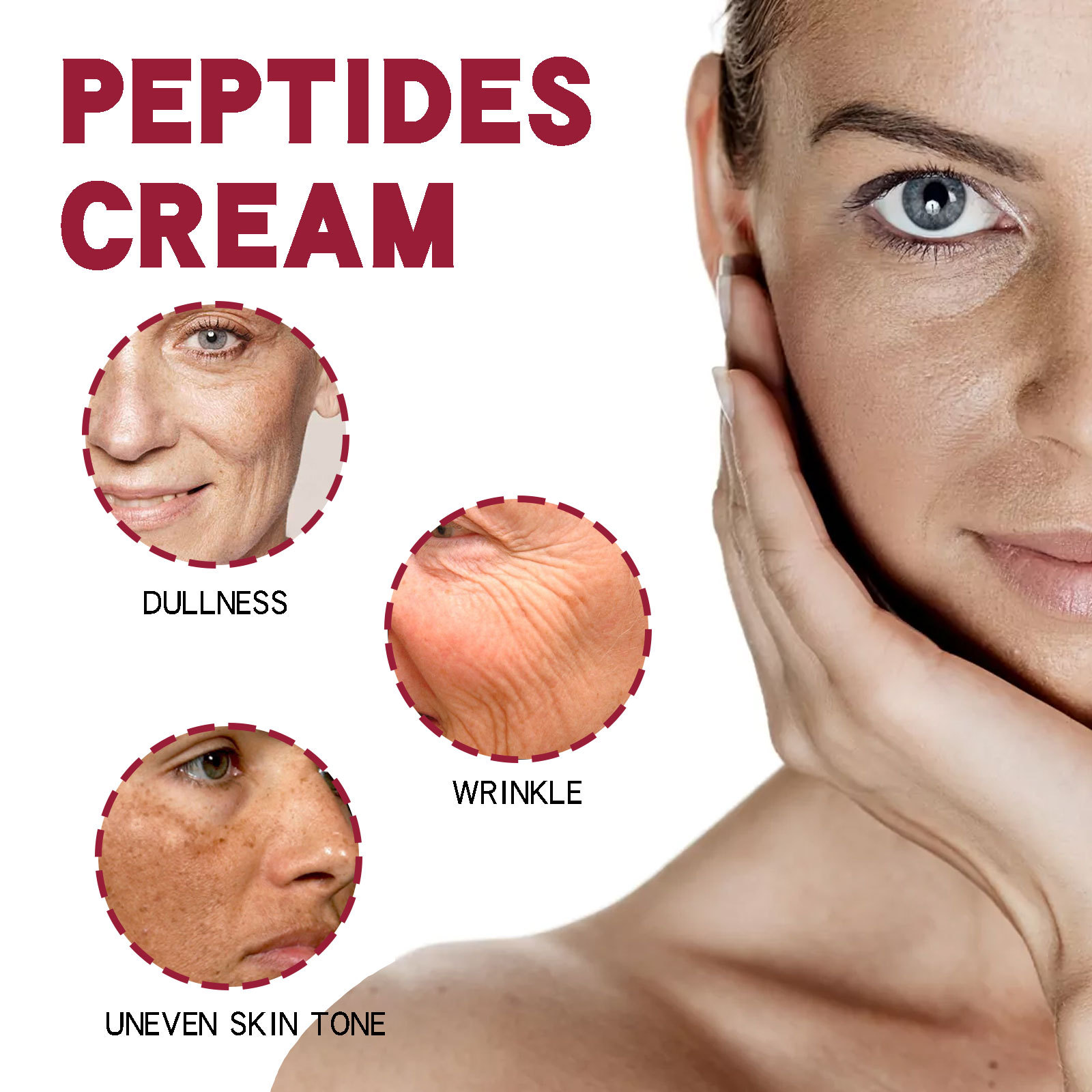 Hyaluronic Acid Face Cream Peptides Face Cream Reduce Fine Lines Lift Firm Smooth Anti Wrinkle Brighten Moisture Anti Aging Lightening Fast Effective