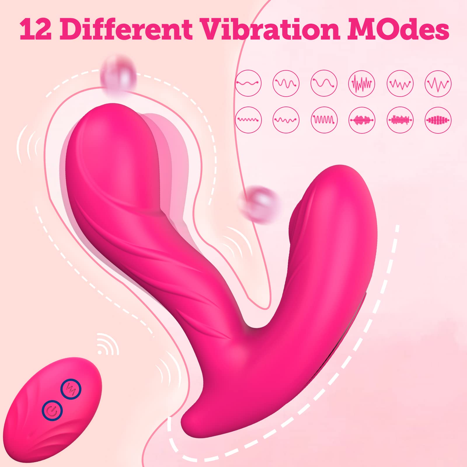 Wearable Panty Vibrator Sex Stimulator for Women Clitoral Stimulator G Spot Massager Anal Vibrator Vibrating Eggs Waterproof Adult Toy for Couples