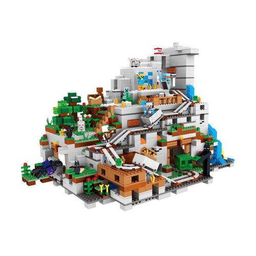 Minecraft Building Blocks Set Kids Toys Birthday Christmas Gifts 900pcs The Mountain Cave Minecraft My World Series Fit for LEGO