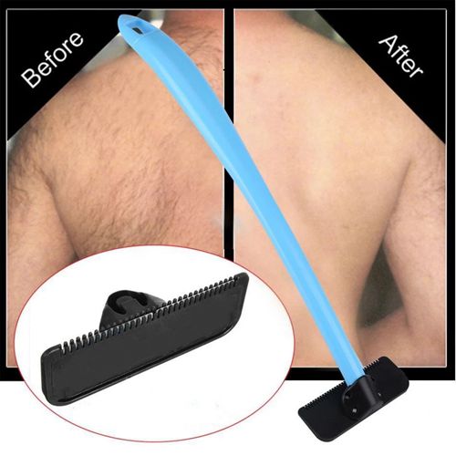 Single Blade Manual Back Hair Shaver for Men - Ergonomic Razor for Legs and Back