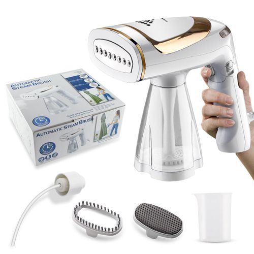 Compact Handheld Steamer Portable Travel Iron with Foldable Handle and Accessories