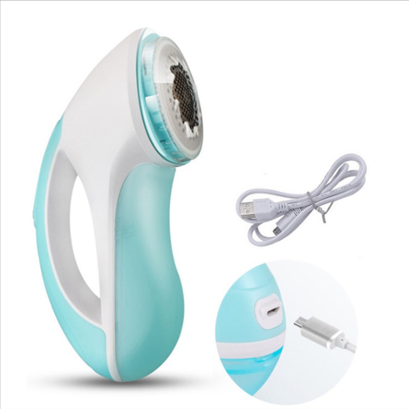 USB Rechargeable Fabric Shaver 6-Blade Rotary Electric Sweater Defuzzer with Safety Features