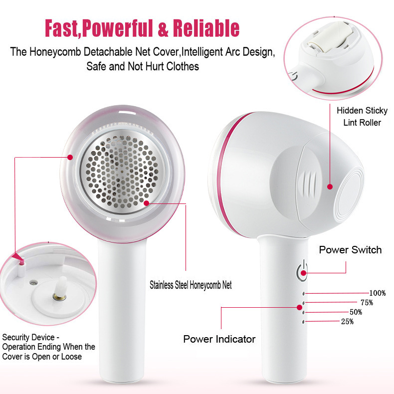 2 in 1 Rechargeable Fabric Shaver Lint Remover Home Electric Sweater Defuzzer