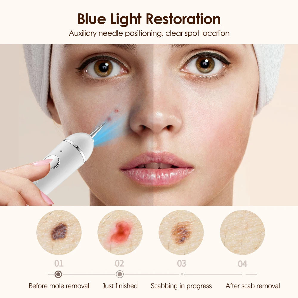 Electric Plasma Pen 9 Modes Auto Blackhead Skin Tag Mole Removal Neck Wart Freckle Nevus Dark Spot Black Dots Face Beauty Skin Care Machine LCD Display