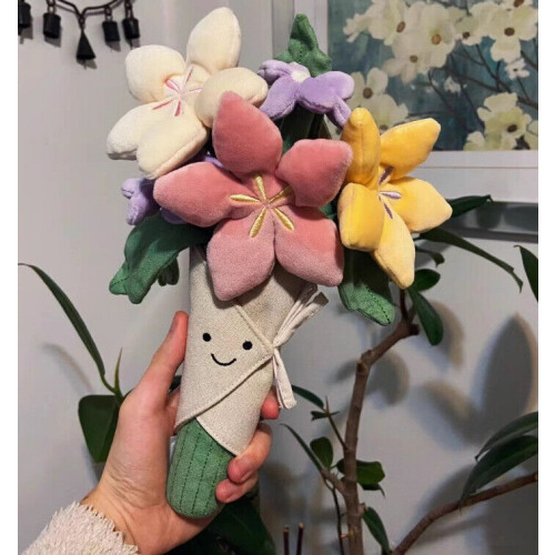 Amuseable Bouquet Of Flowers Stuffed Toy Kids Gift for Girlfriend Plush