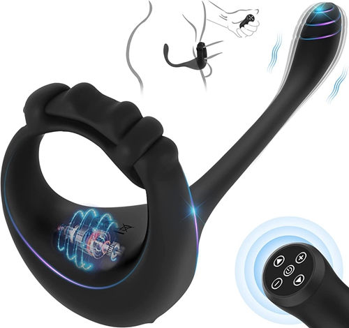 Sex Toys Cock Ring for Men Bluetooth Penis Ring Prostate Vibrator Adult Goods for Men Wireless Remote Massager Masturbator Anal Butt Plug Stimulator