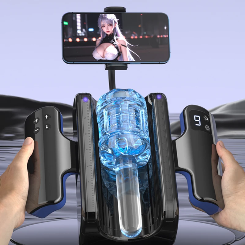 Male Masturbator 20cm Thrusting High Speed Automatic Telescopic Vagina Masturbator Cup Penis Trainer Sex Toys for Men Blowjob Machine Realistic Textured