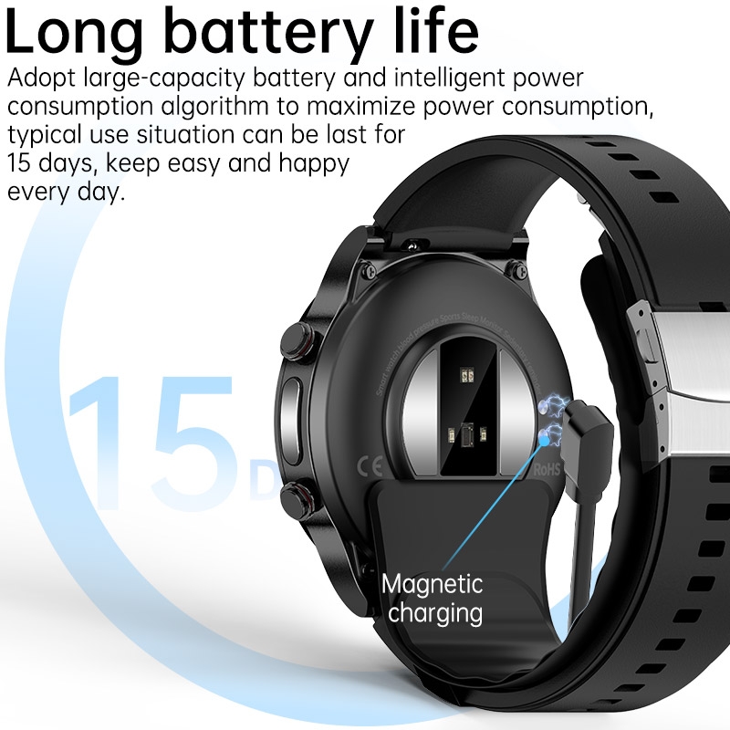 1.3inch Air Pump Blood Pressure Measurement Smart Watch Precision Blood Oxygen Sleep Monitoring Smartwatch