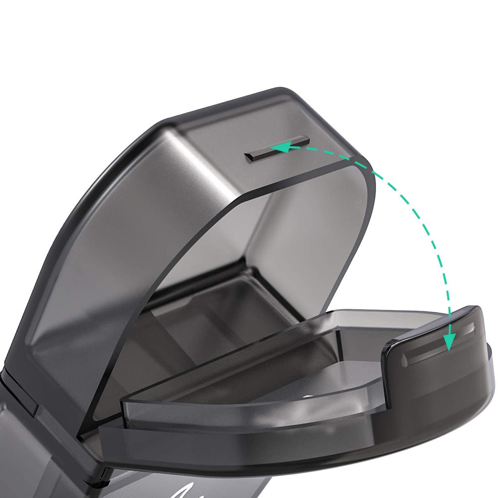 (Black) Weekly Pill Organizer Medicine Holder Organizer Case Vitamins Storage Box 2 Times a Day AM PM Pill Box 7 Day with One Side Large Opening Design for Easy Filling