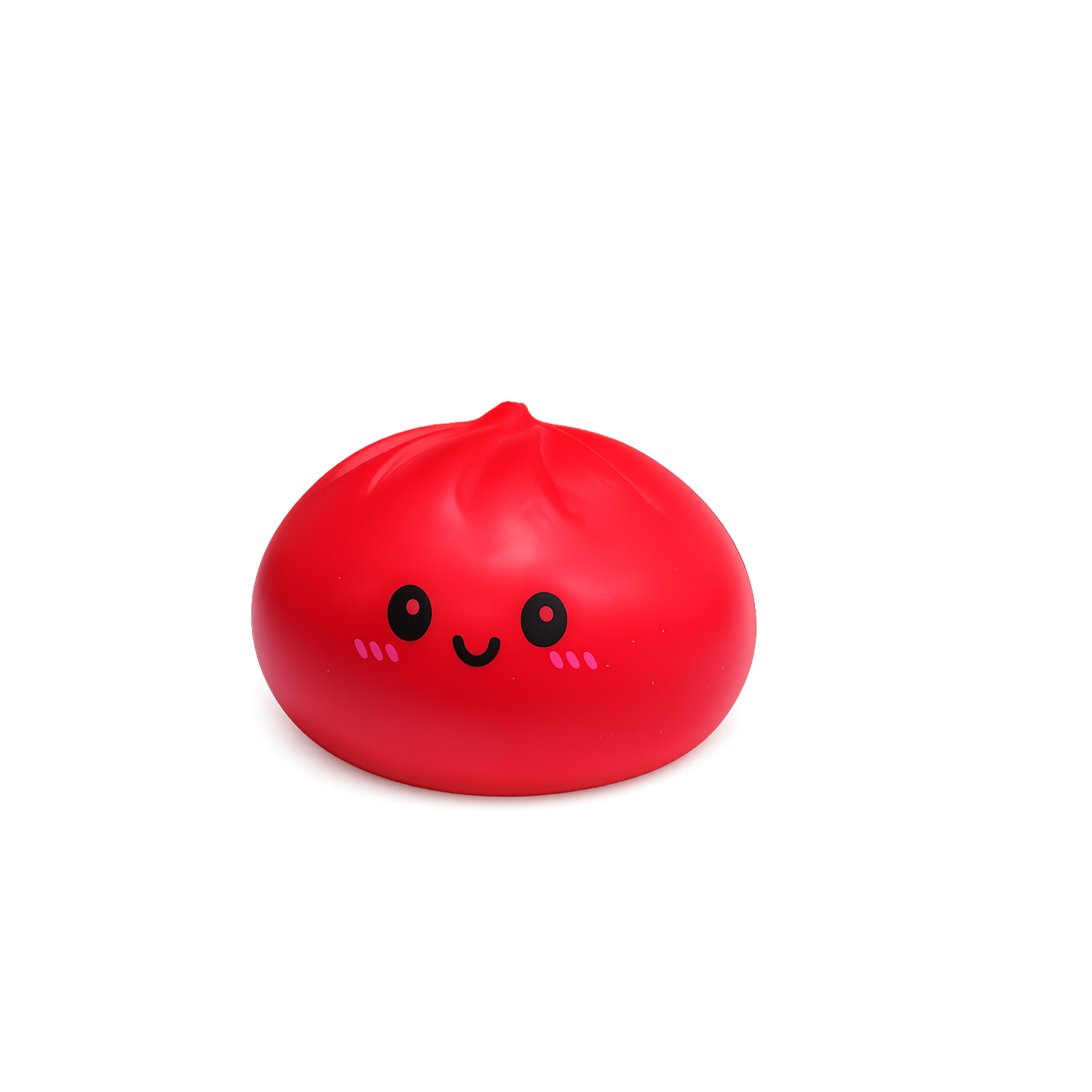 (Red) Fake Bun Squeeze Fun Mini Size Relax Release Stresses Enhance Focus Easy Clean Portable Durable Safe Simulation Stress Balls Toy ﻿