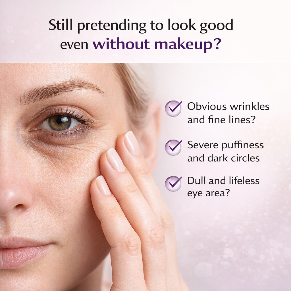 Retinol 0.1 Caffeine Revitalising Eye Cream Moisturising Fine Line Reducing for Daily Eye Care Natural 30ml