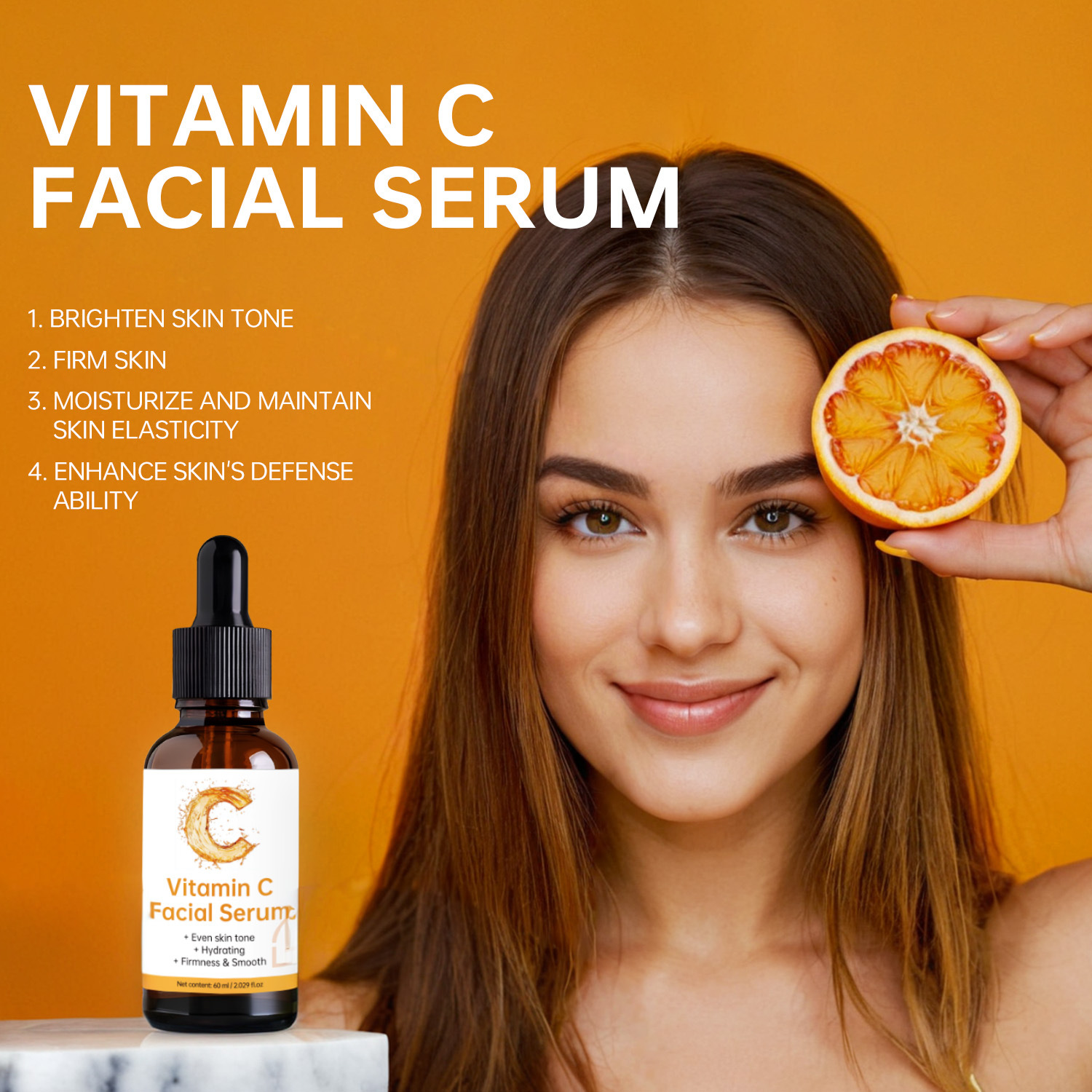 Vitamin C Essence Serum Moisturizing Anti Aging Brightening For Daily Face Skin Care Hydrating Treatment 60ml