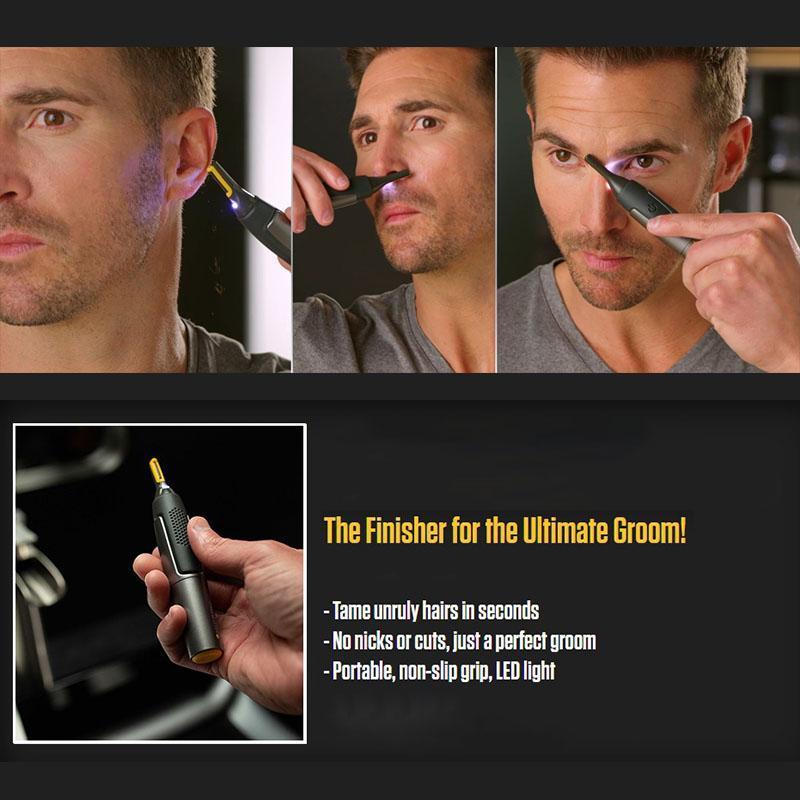 (Battery version) Ultra thin Precision Trimmer Electric Nose hair trimmer Mini Portable Ear Trimmer for Men Nose Hair Shaver Waterproof Safe Clean