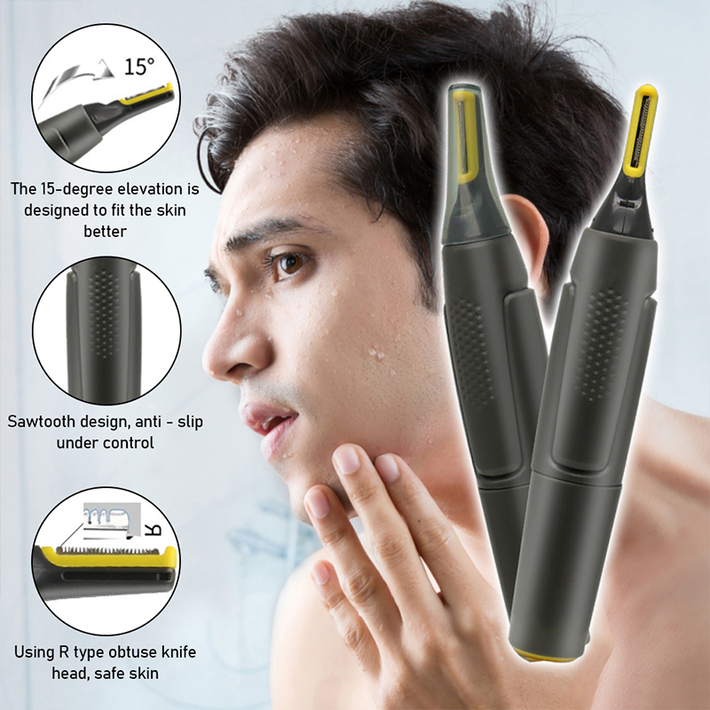 (Battery version) Ultra thin Precision Trimmer Electric Nose hair trimmer Mini Portable Ear Trimmer for Men Nose Hair Shaver Waterproof Safe Clean