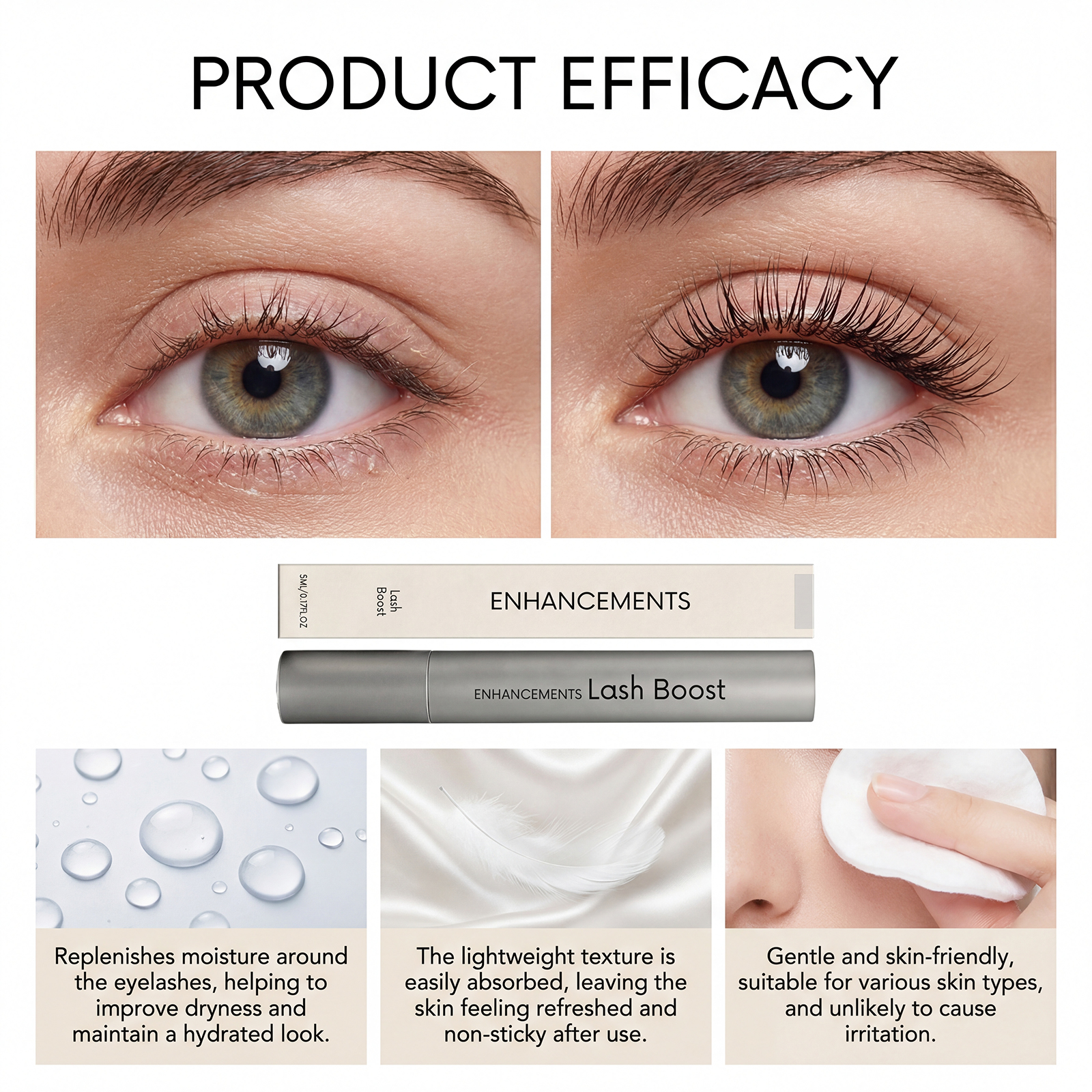 Eyelash Nourishing Serum Daily Mild Moisturizing Smooth Bright Natural Curling Easy Makeup Eye Lash Root Care Liquid