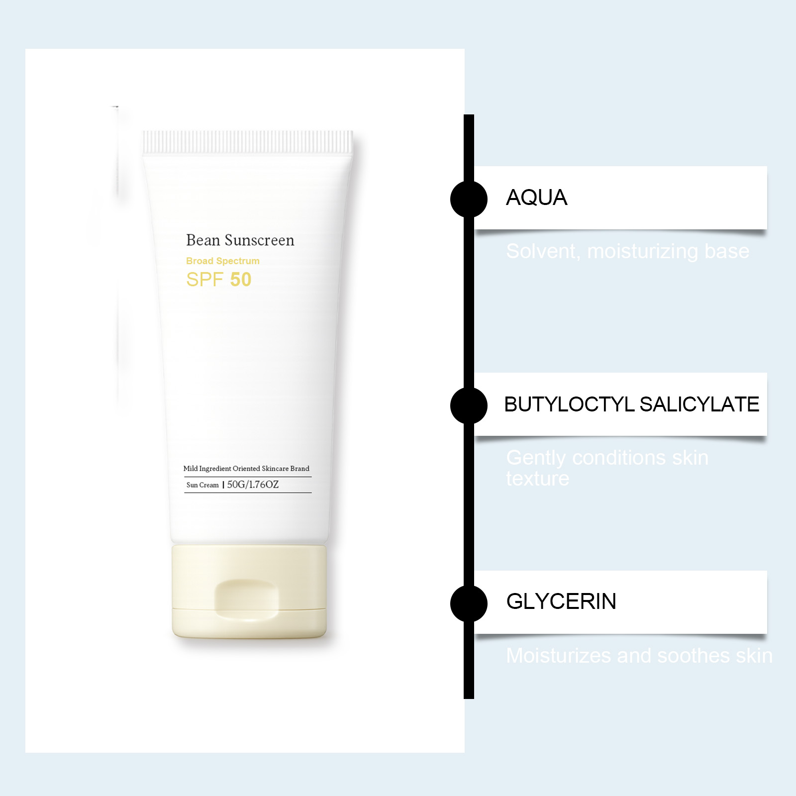 Soybean Moisturizing Protection Cream Mild Nourish Skin Light Soft Texture Fresh Summer Outdoor Daily Commute Isolate Barrier Care