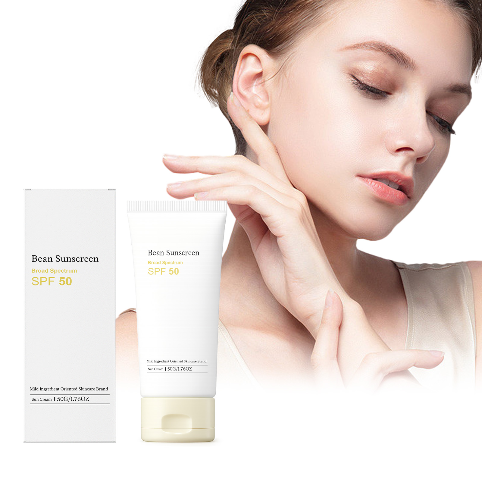 Soybean Moisturizing Protection Cream Mild Nourish Skin Light Soft Texture Fresh Summer Outdoor Daily Commute Isolate Barrier Care