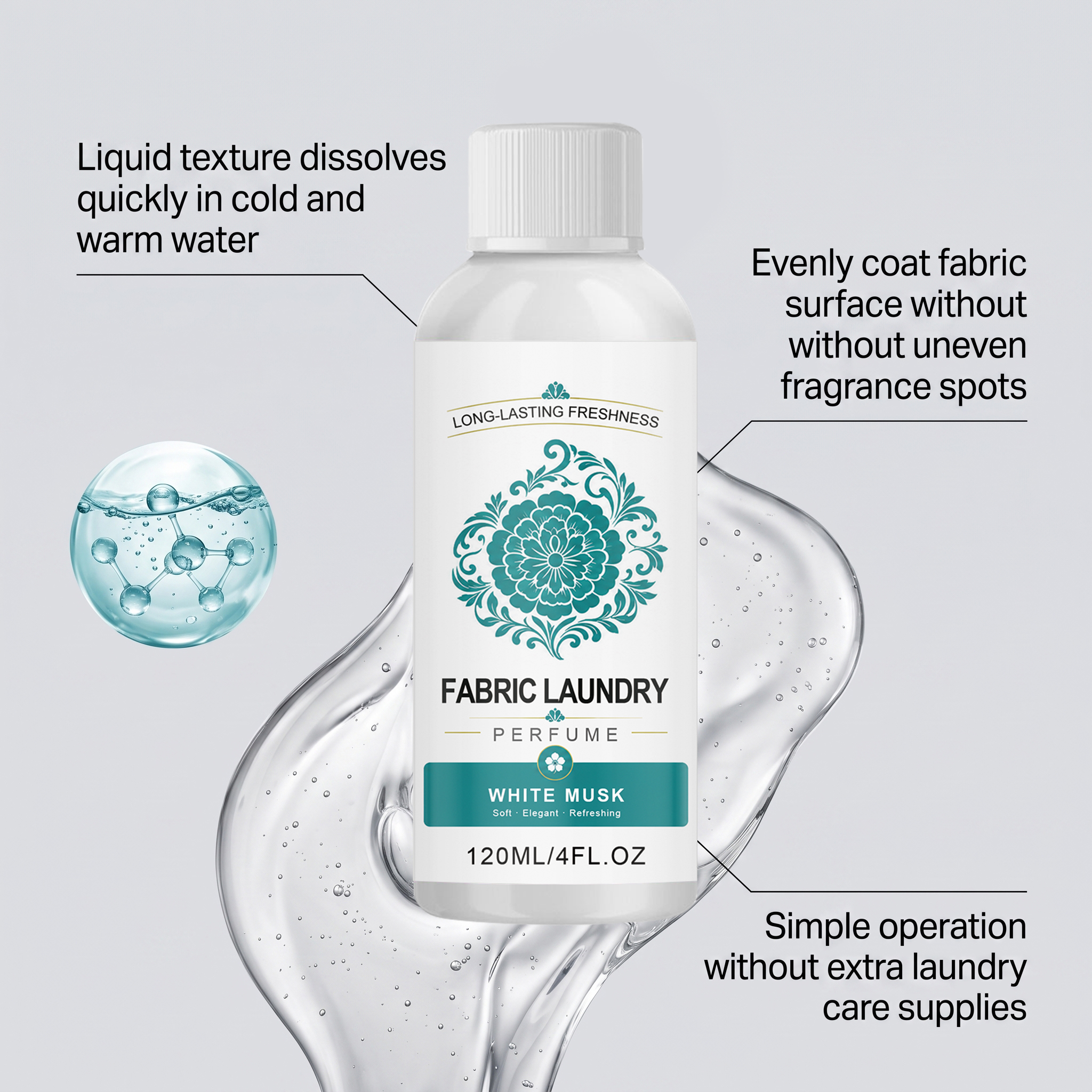 Fabric Wash Fragrance Daily Clean Fresh Long Lasting Scent Remove Stains Cloth Sofa Curtain Garment