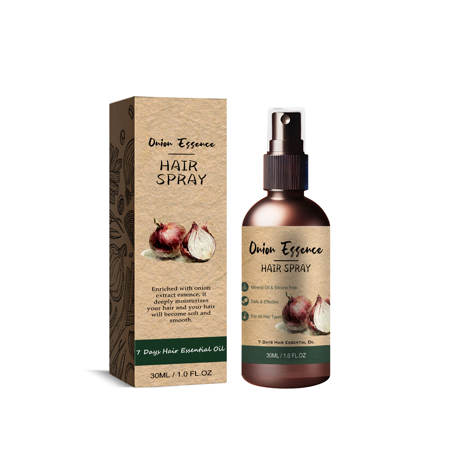 Onion Hair Care Essence Repair Dry Hair Improve Frizzy Hair No Rinse Nourish Hair Oil Damaged Daily Hair Treatment