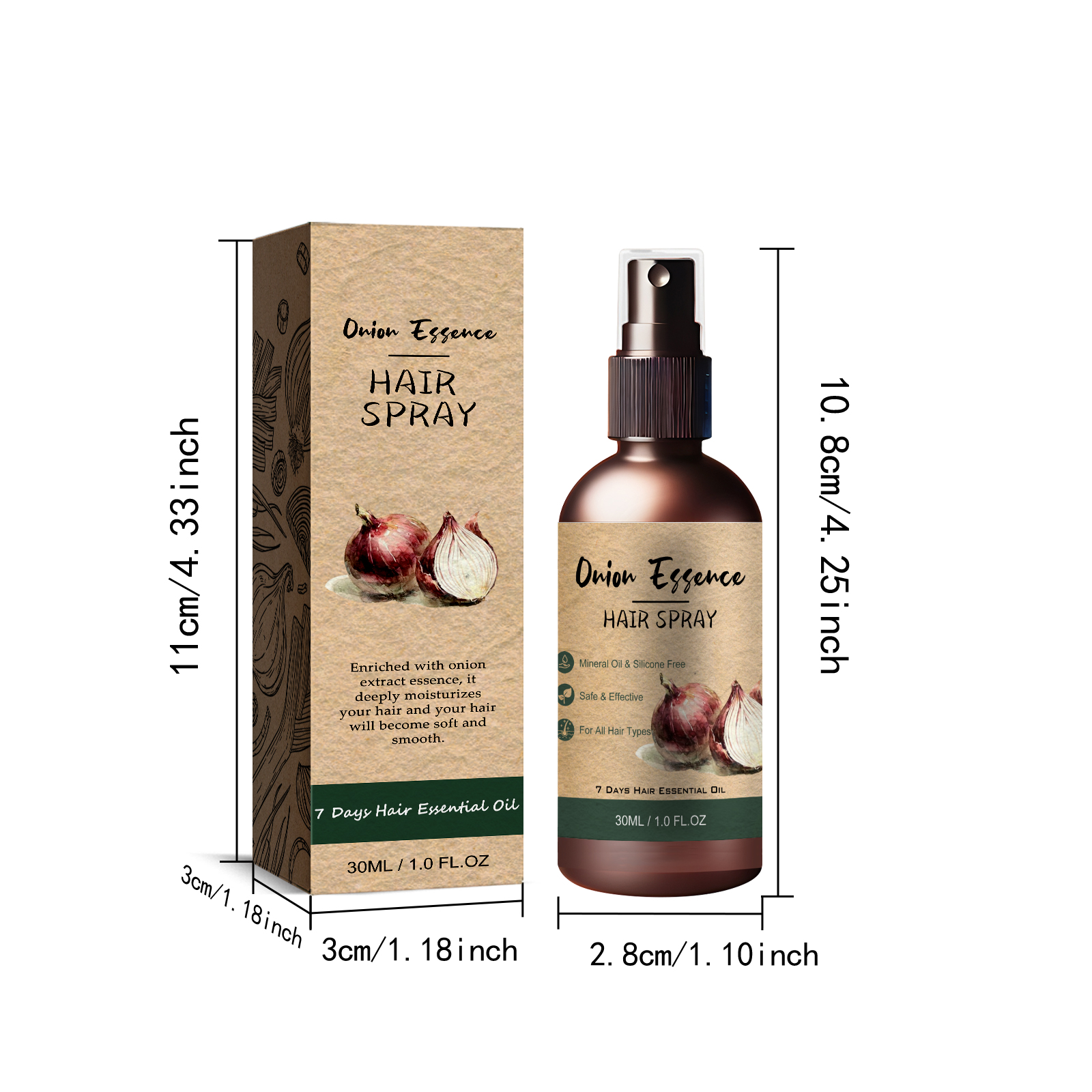 Onion Hair Care Essence Repair Dry Hair Improve Frizzy Hair No Rinse Nourish Hair Oil Damaged Daily Hair Treatment