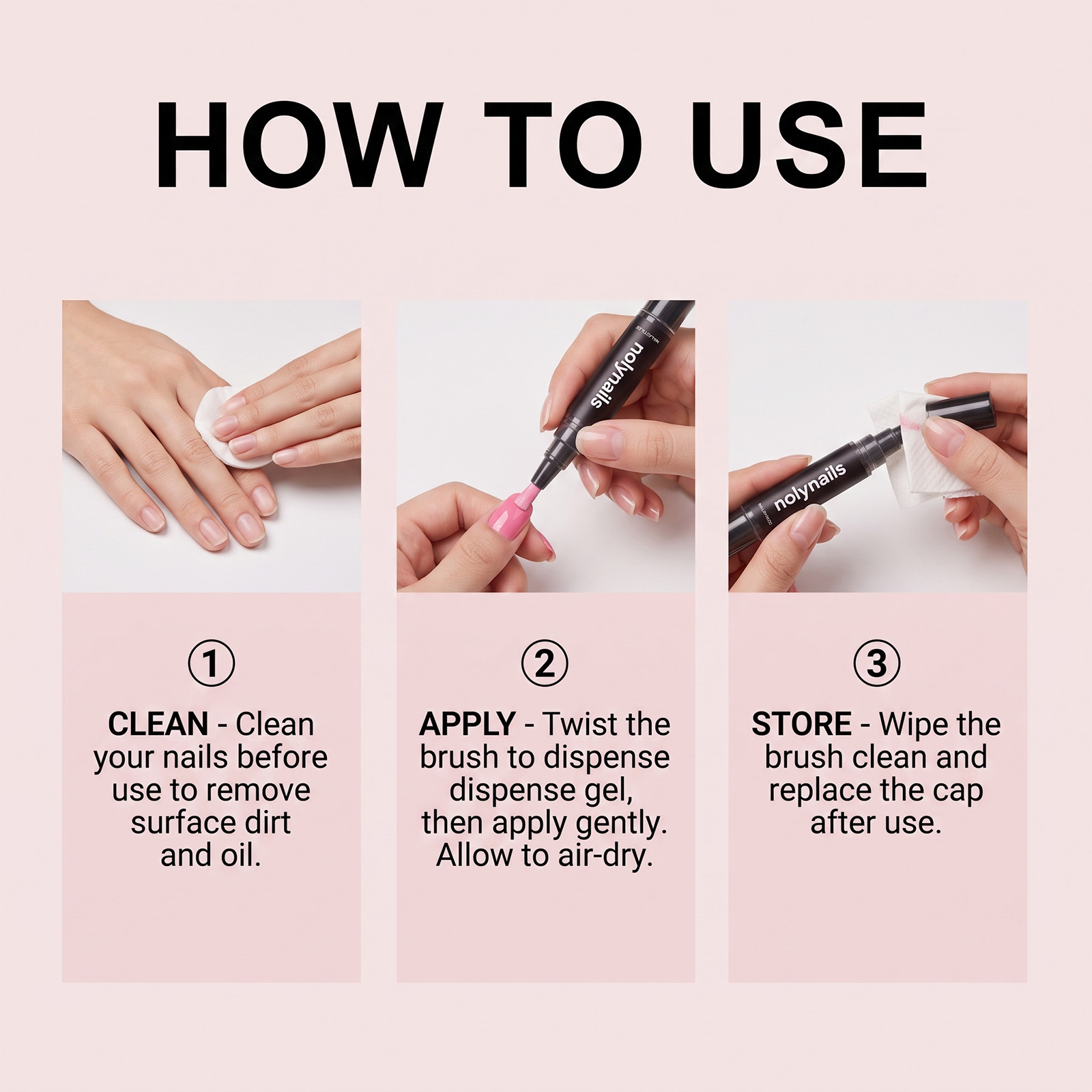 Gel Nail Pen Colorful No Uv Quick Dry Five Color Brush Precise Long Lasting Nail Decoration Tool