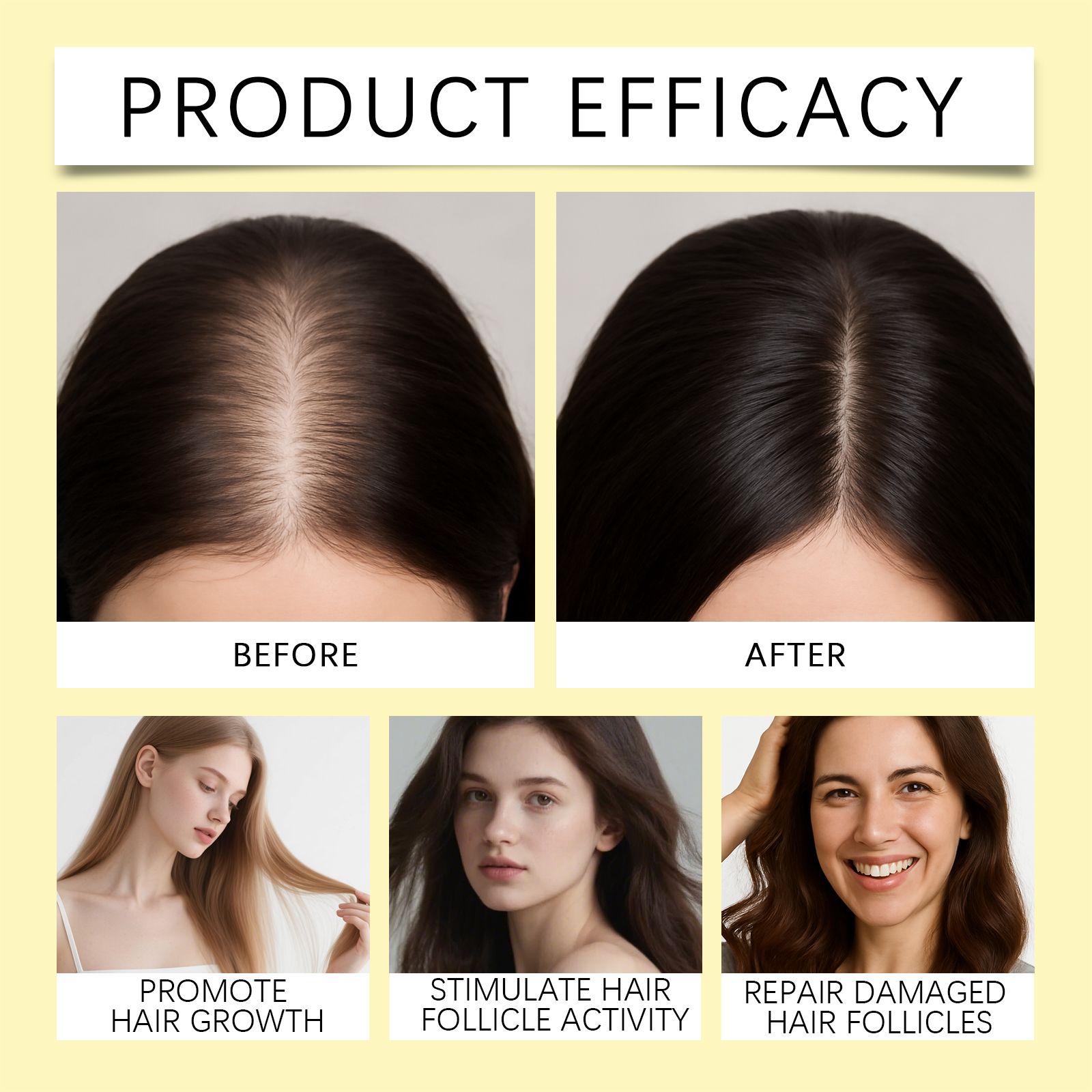 Hair Care Spray Mild Nourish Scalp Follicle Light Soft Hair Nutrient Daily Maintenance