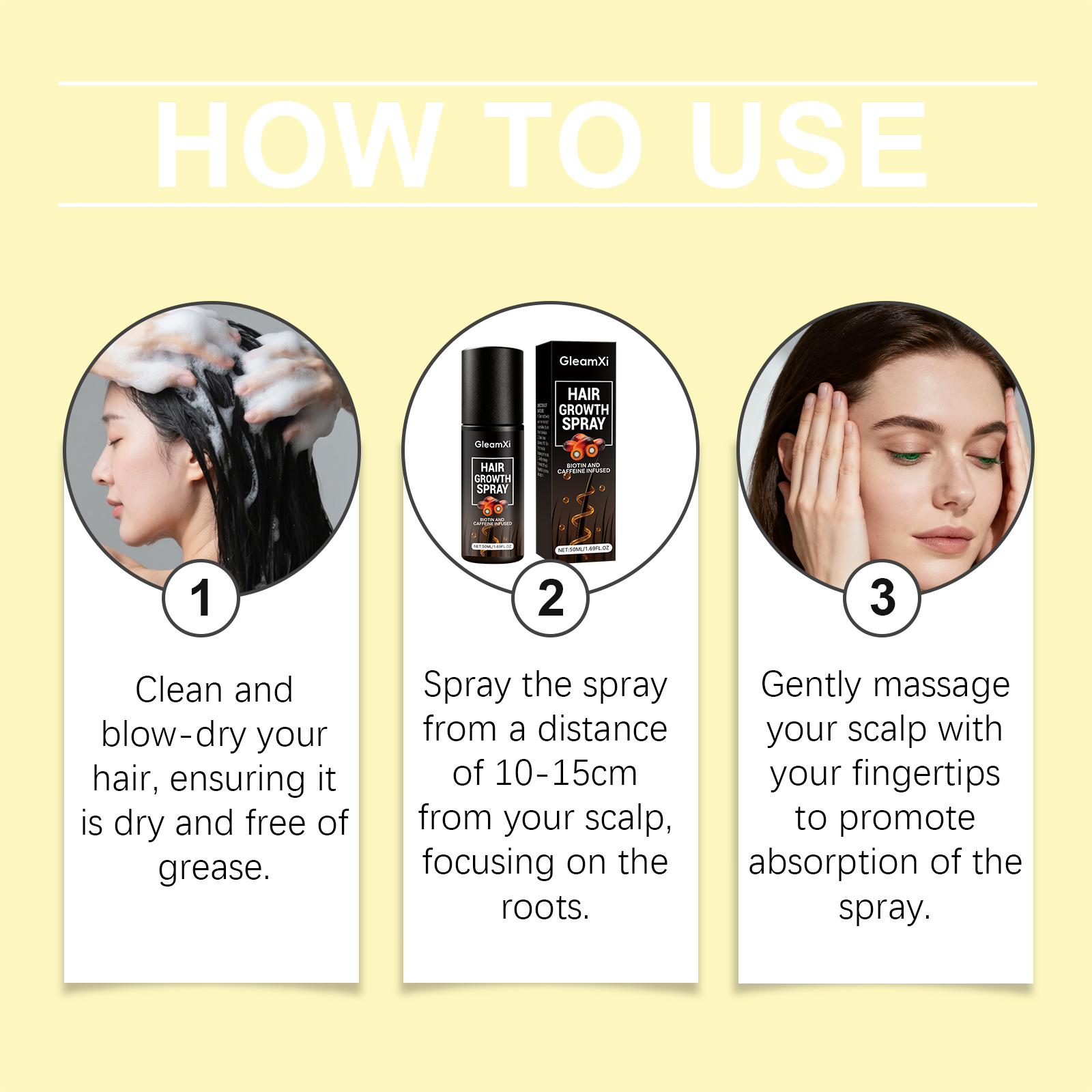 Hair Care Spray Mild Nourish Scalp Follicle Light Soft Hair Nutrient Daily Maintenance