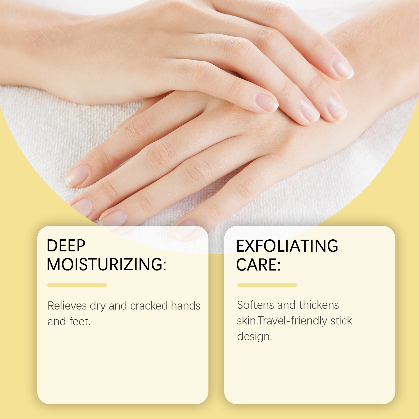 Hand Foot Moisturizing Stick Daily Hydrating Cleansing Exfoliating Soft Smooth Skin Smearing Care