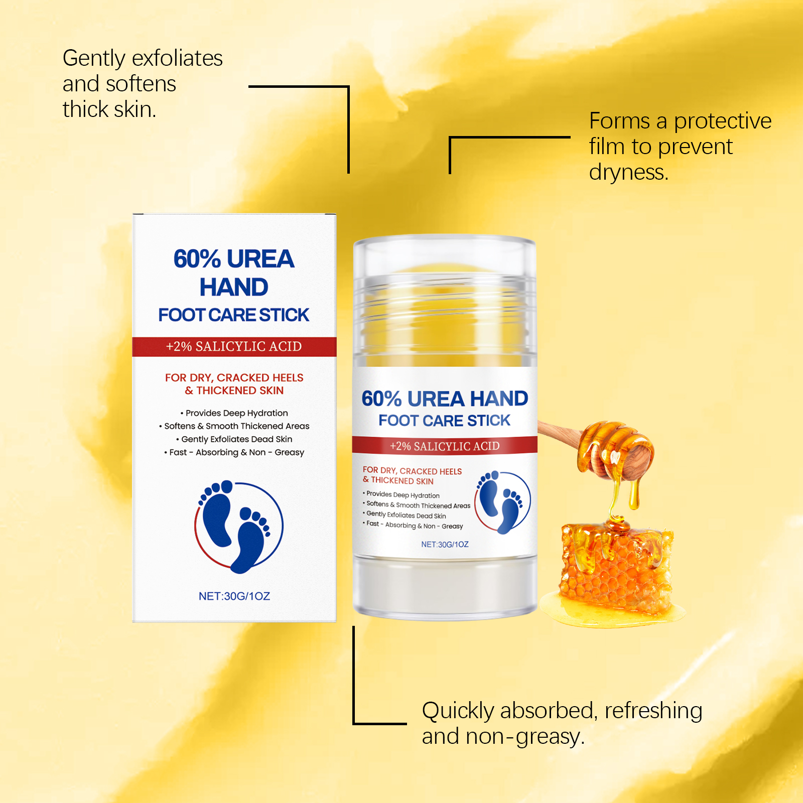 Hand Foot Moisturizing Stick Daily Hydrating Cleansing Exfoliating Soft Smooth Skin Smearing Care