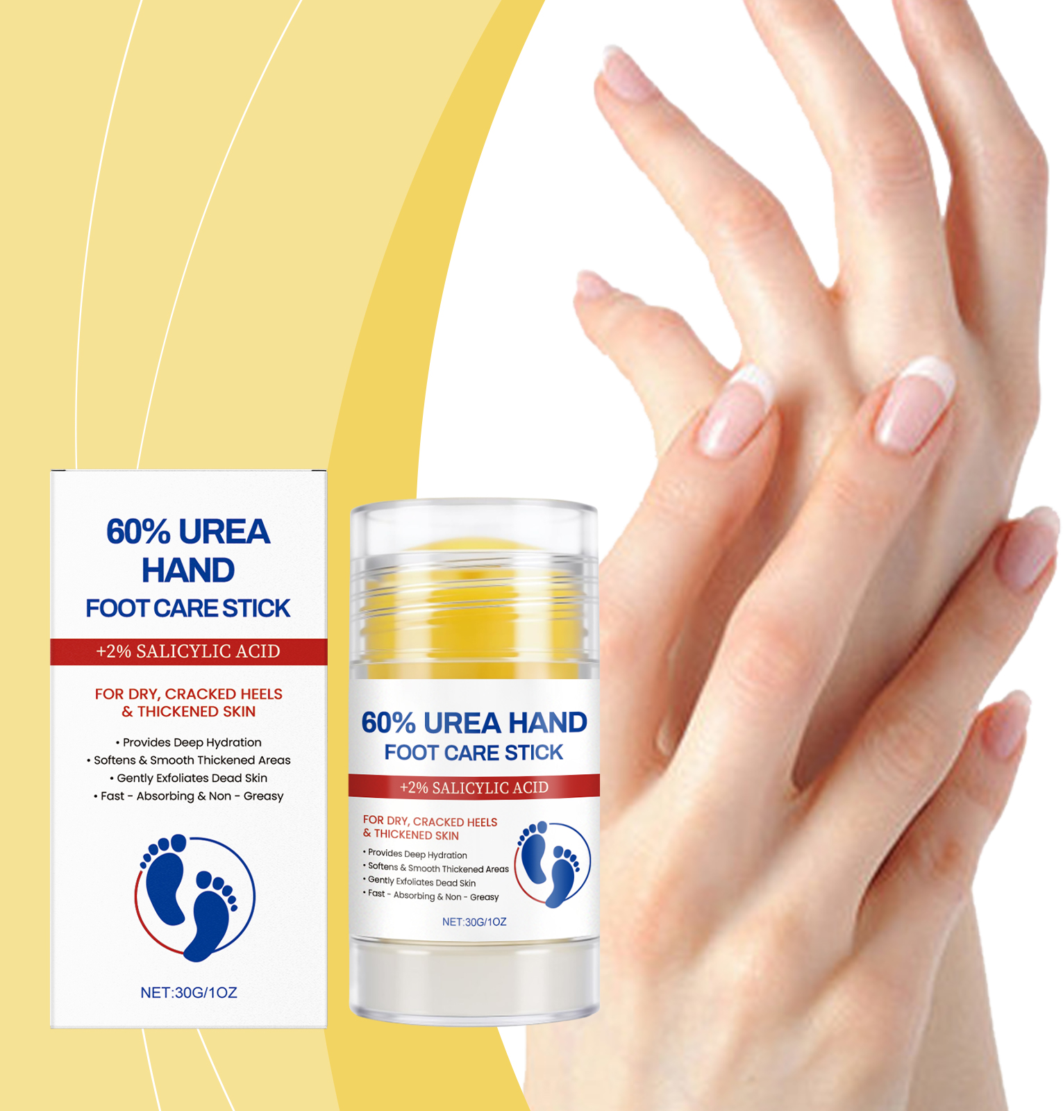 Hand Foot Moisturizing Stick Daily Hydrating Cleansing Exfoliating Soft Smooth Skin Smearing Care