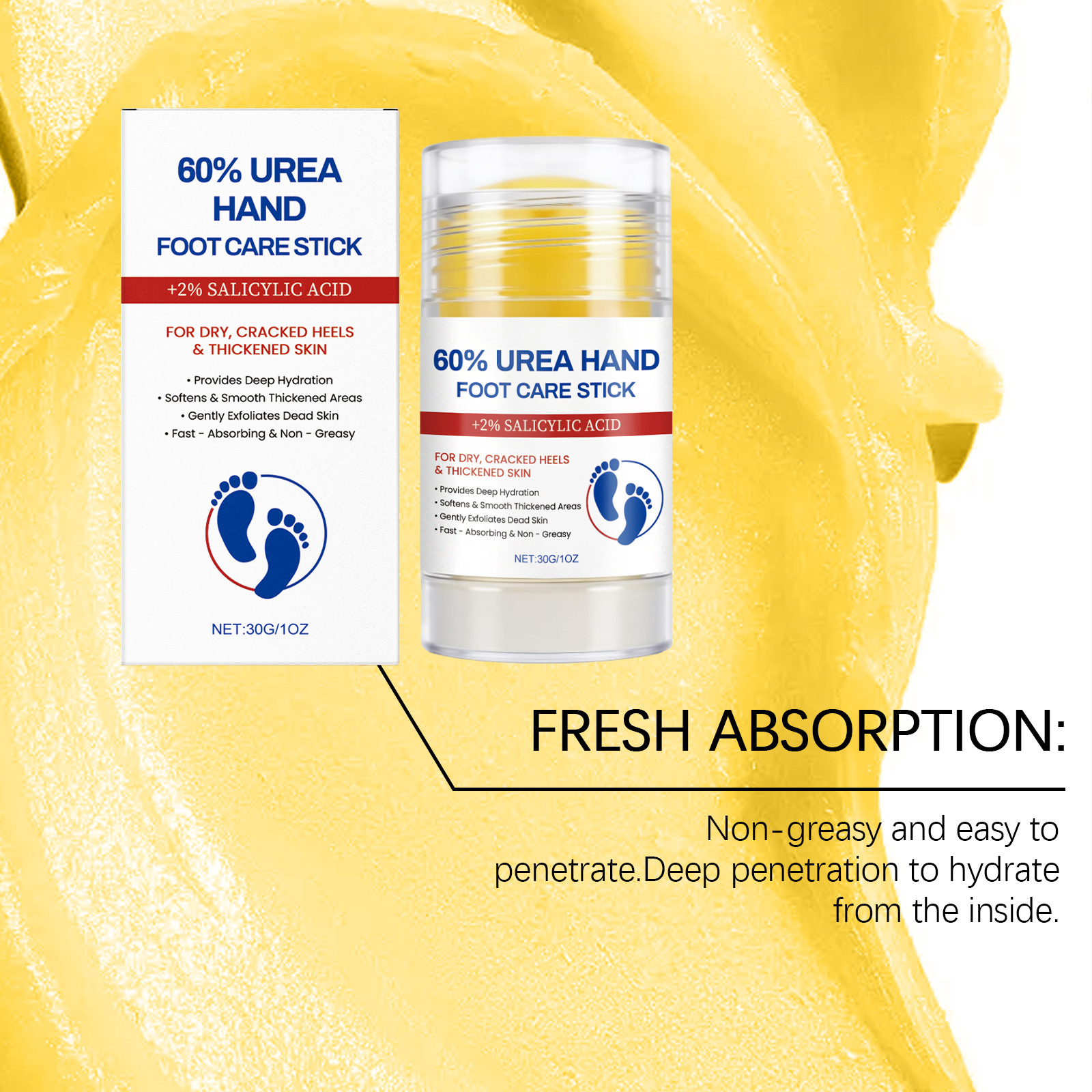Hand Foot Moisturizing Stick Daily Hydrating Cleansing Exfoliating Soft Smooth Skin Smearing Care