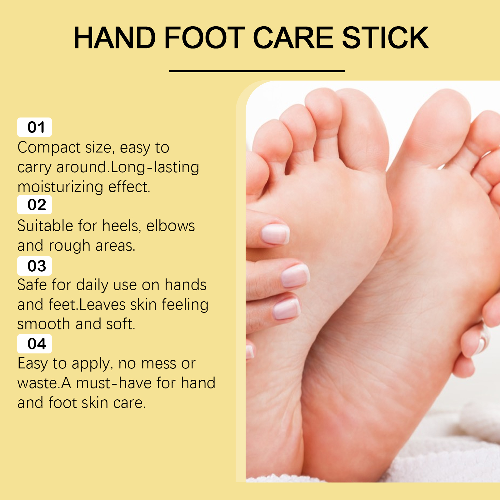 Hand Foot Moisturizing Stick Daily Hydrating Cleansing Exfoliating Soft Smooth Skin Smearing Care