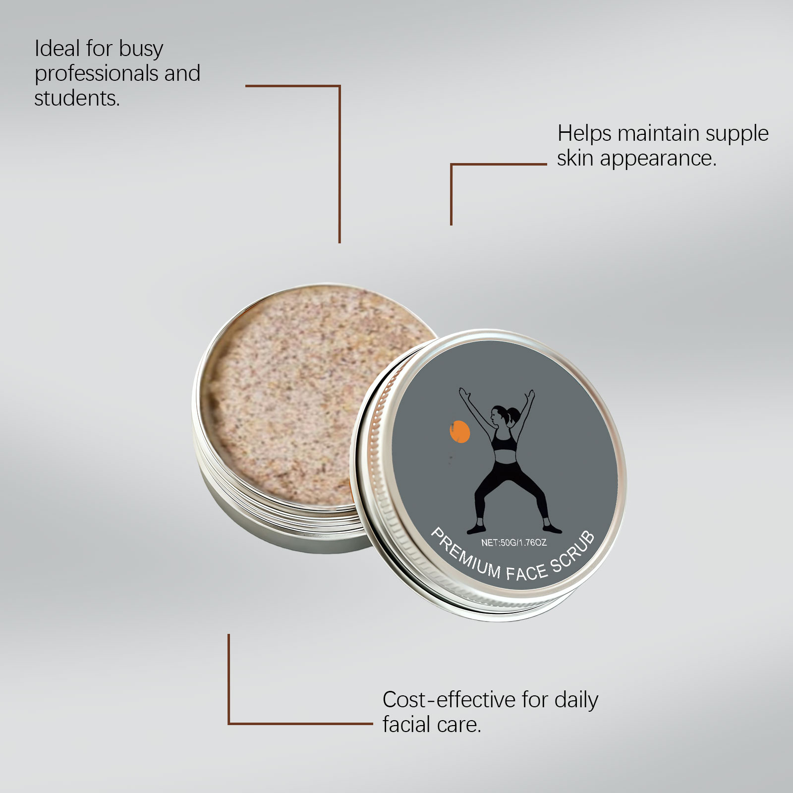 Facial Moisturizing Exfoliating Scrub Clean Pores Hydrate Skin Mild Non Tender Bright Smooth Complexion