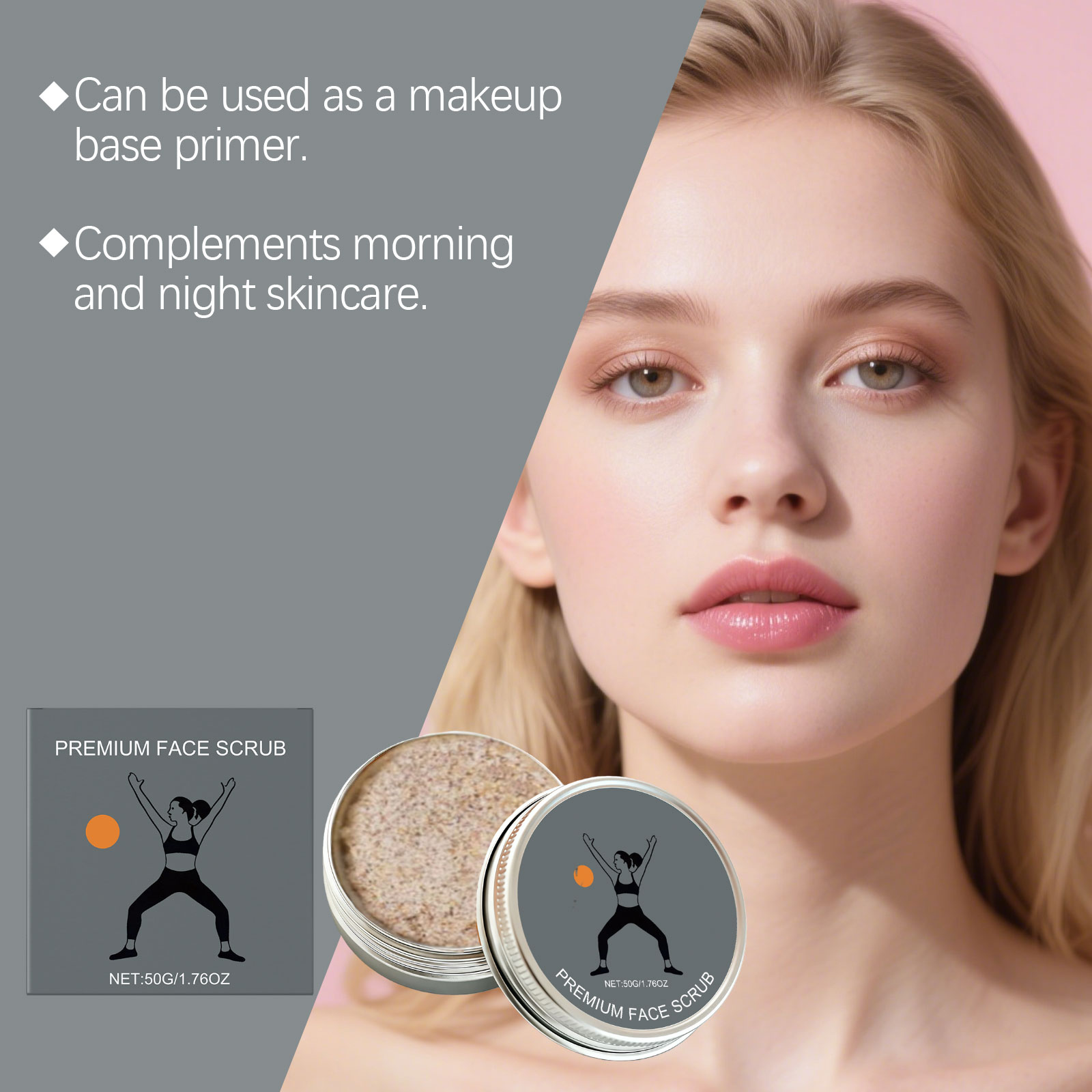 Facial Moisturizing Exfoliating Scrub Clean Pores Hydrate Skin Mild Non Tender Bright Smooth Complexion
