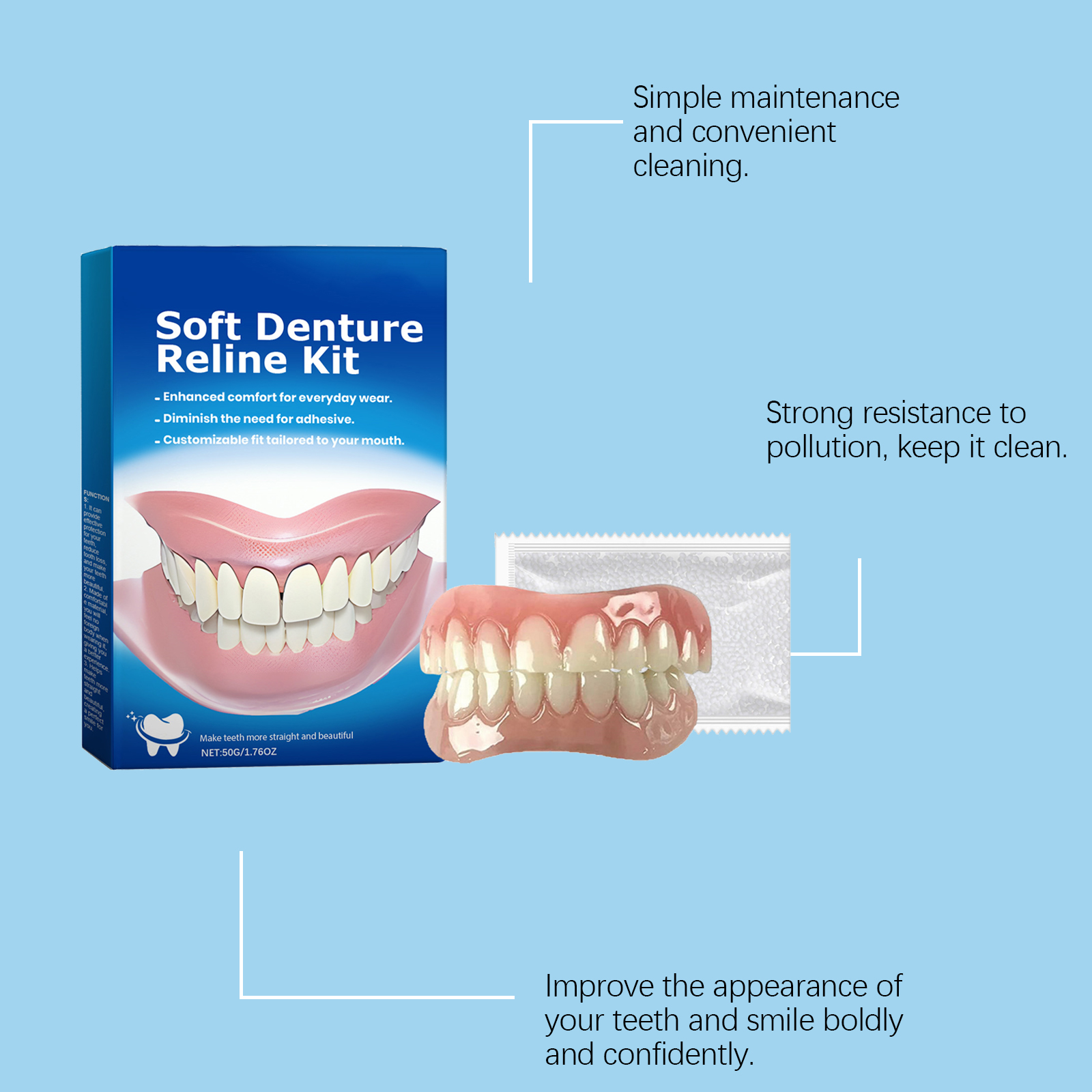 Dental Beauty Cover Comfort Nice Modify Fill Tooth Gap False Teeth Improve Smile Care Oral