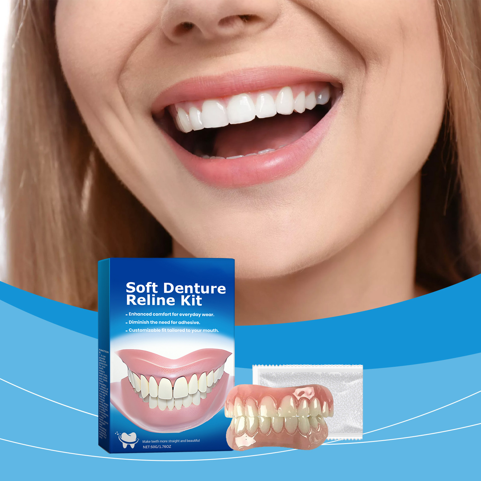 Dental Beauty Cover Comfort Nice Modify Fill Tooth Gap False Teeth Improve Smile Care Oral