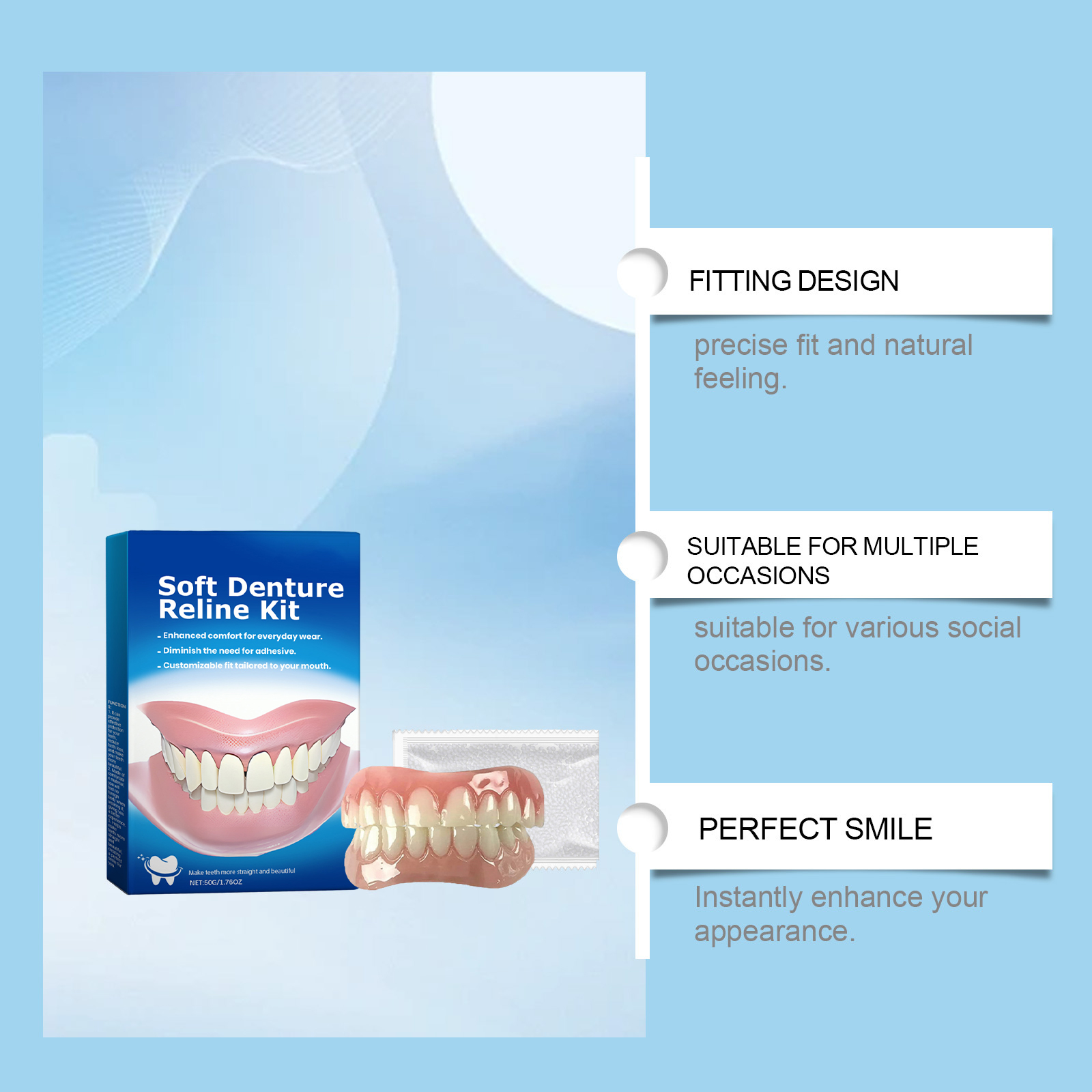 Dental Beauty Cover Comfort Nice Modify Fill Tooth Gap False Teeth Improve Smile Care Oral