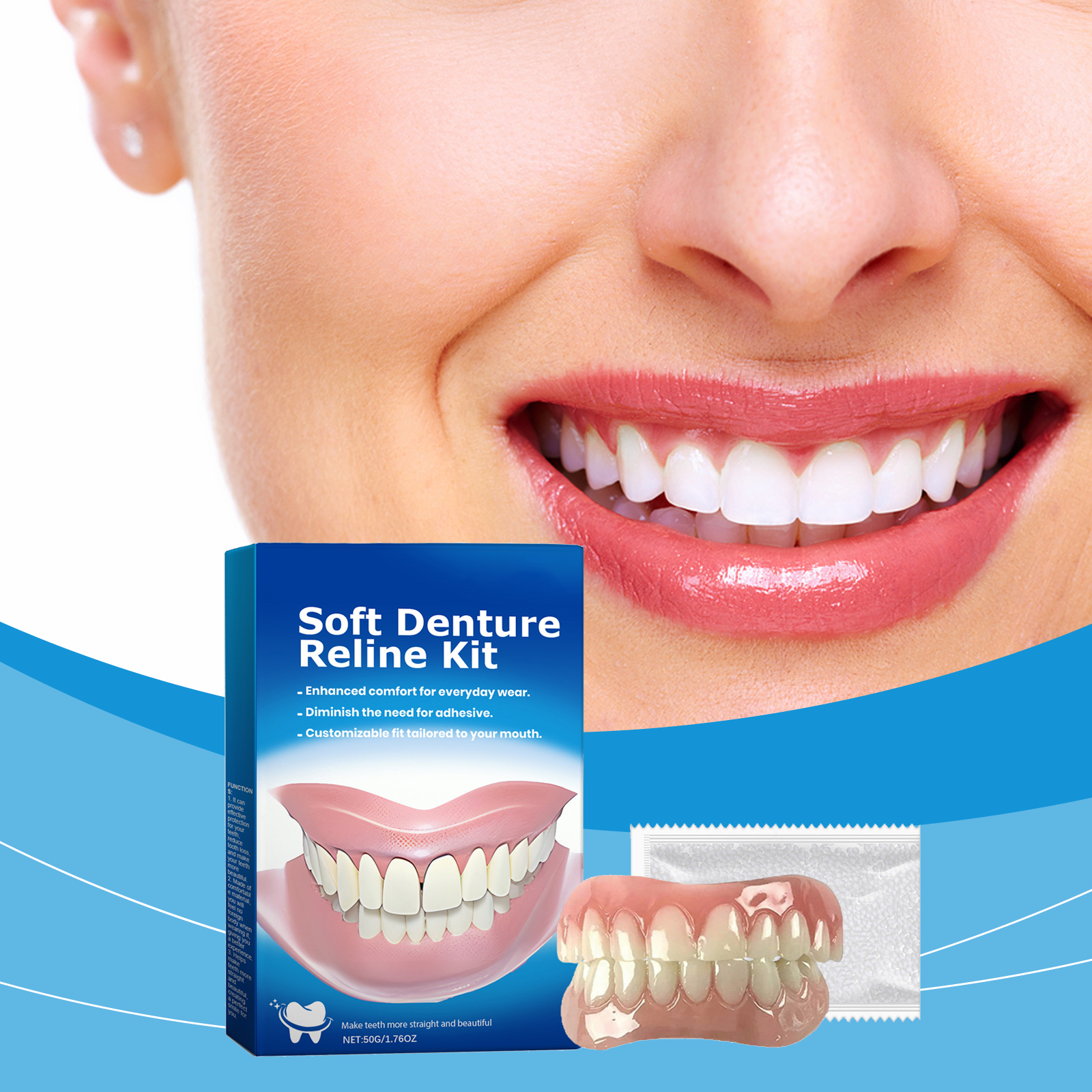 Dental Beauty Cover Comfort Nice Modify Fill Tooth Gap False Teeth Improve Smile Care Oral