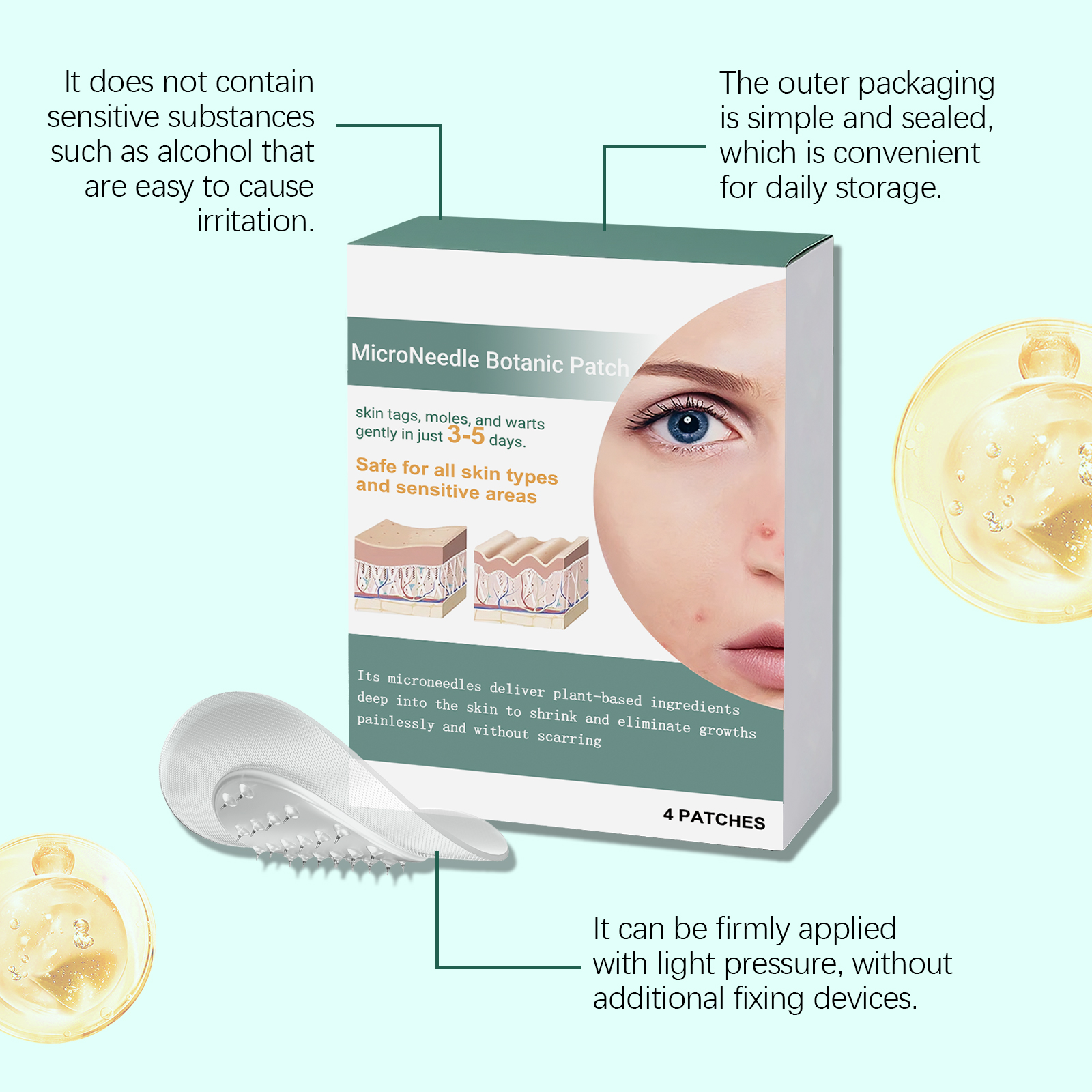 Skin Care Patches Gentle Skin Friendly Comfortable Smooth Local Body Skin Daily Care