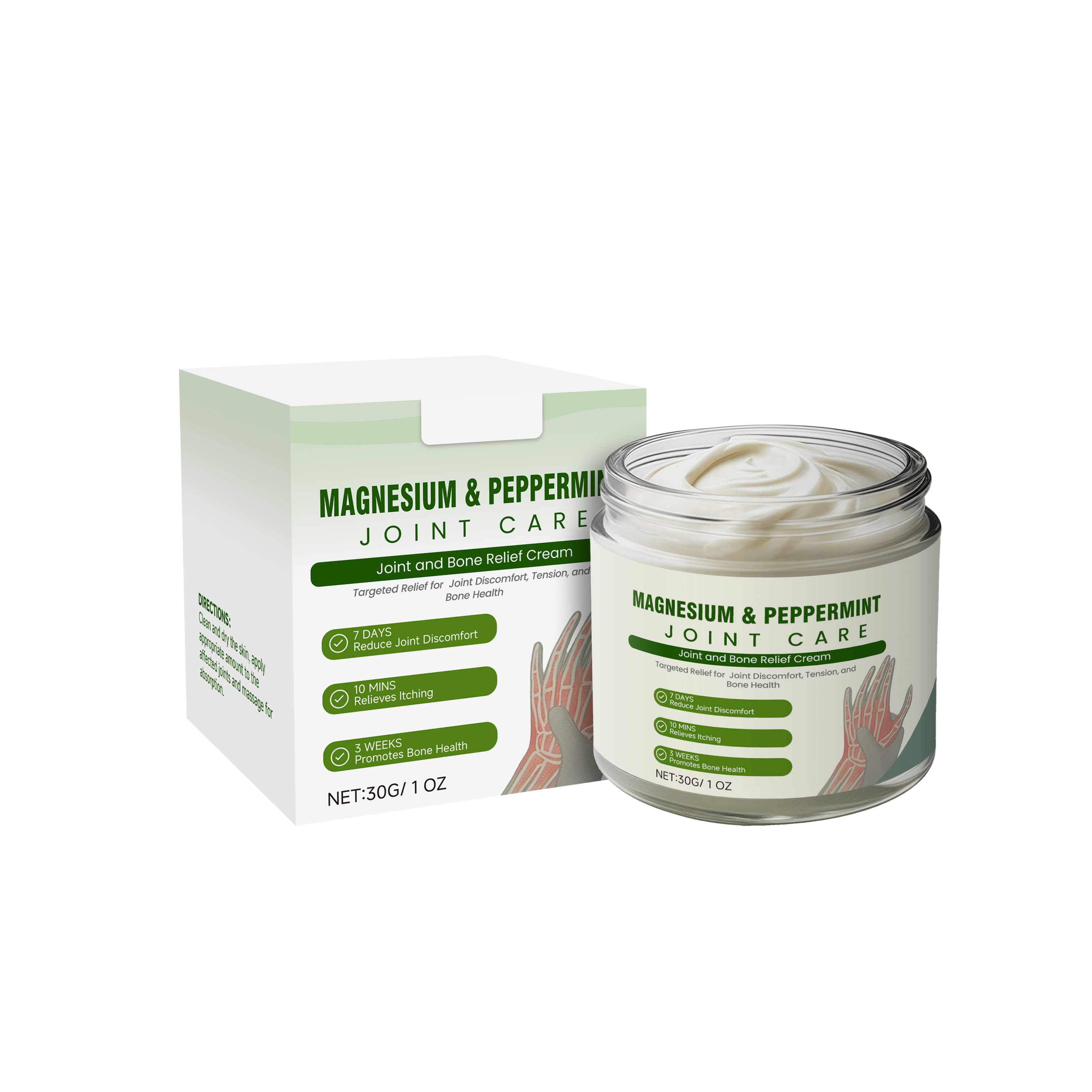 Magnesium Mint Joint Care Cream Nourishes Joints Bones Relaxes Body Daily External Smear