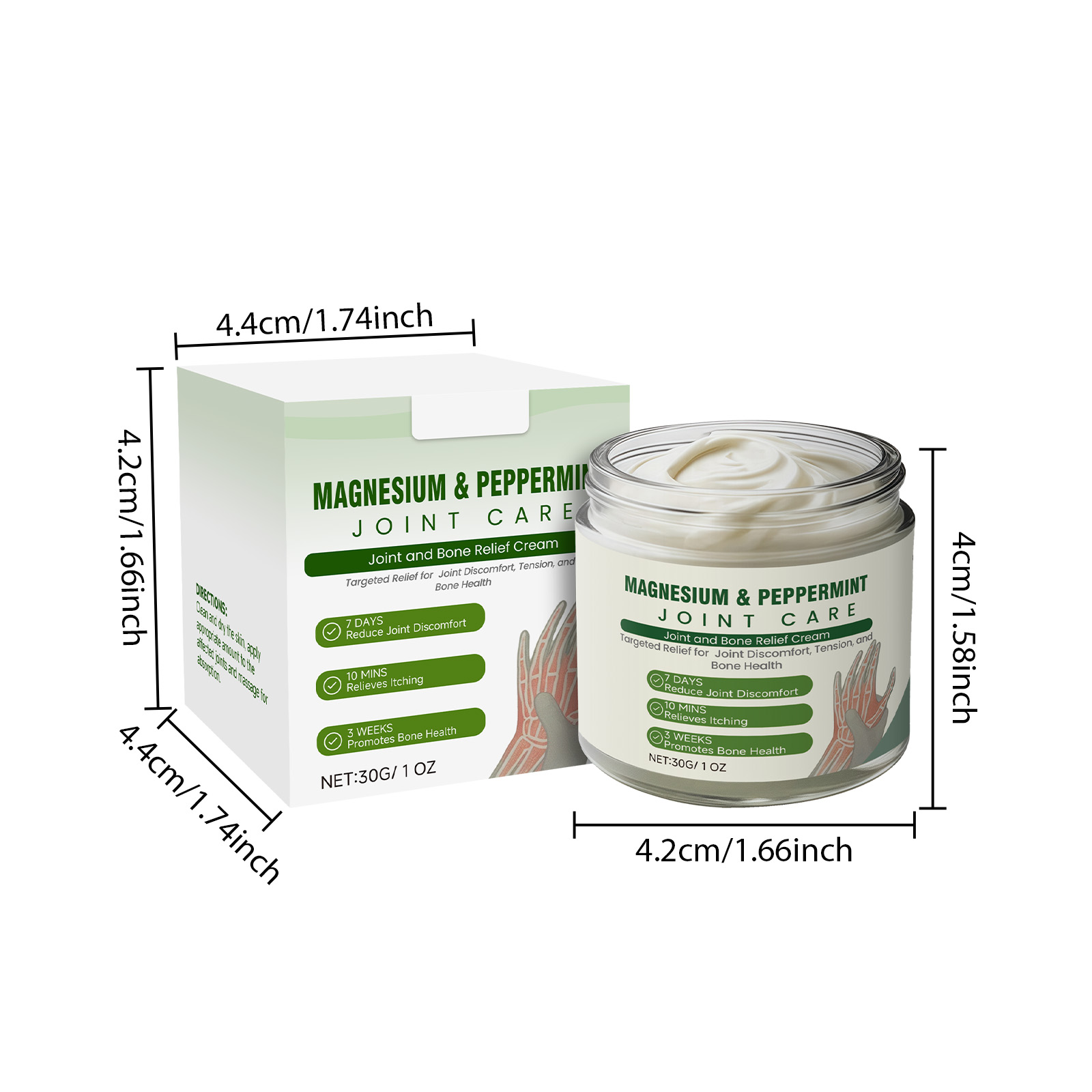 Magnesium Mint Joint Care Cream Nourishes Joints Bones Relaxes Body Daily External Smear