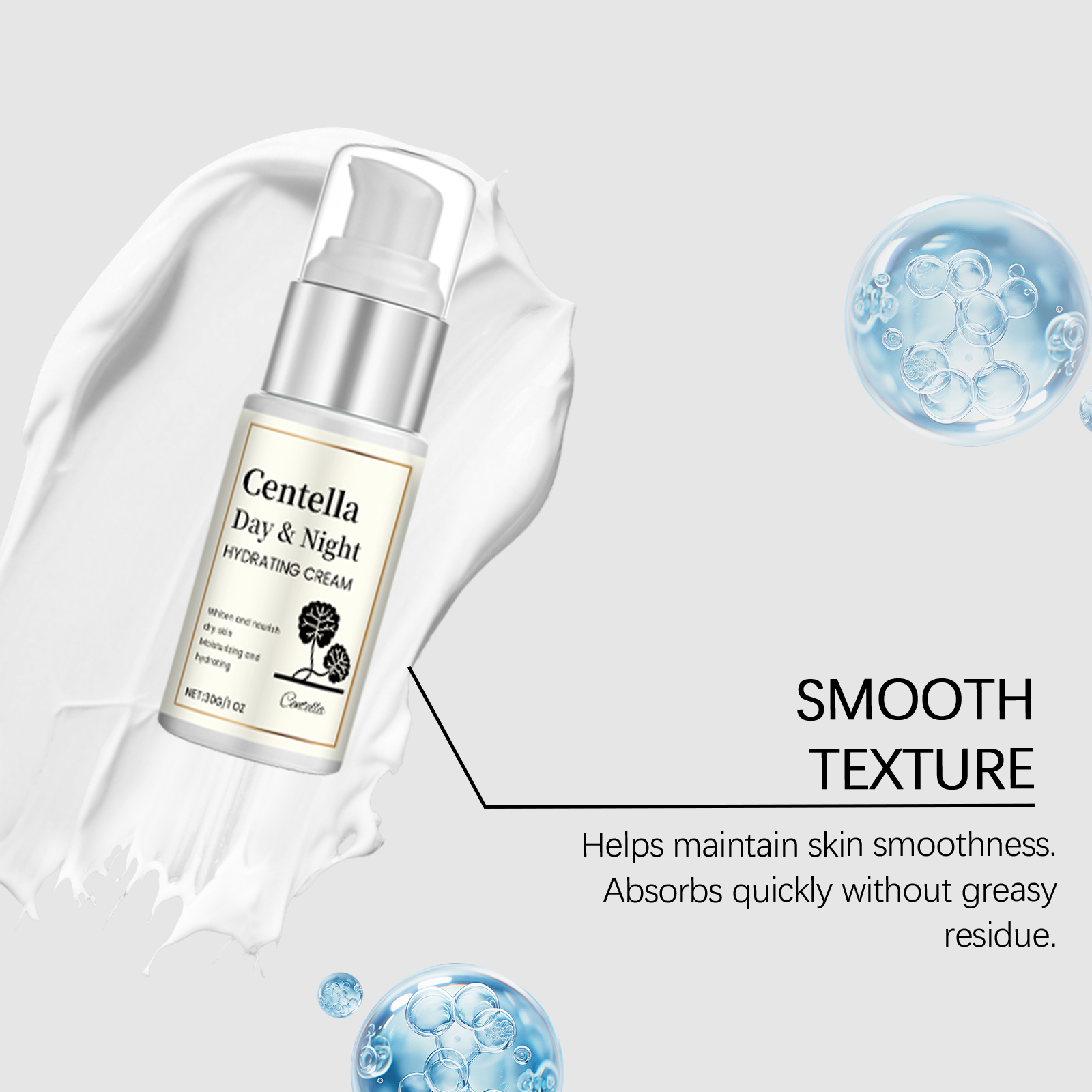 Centella Asiatica Day Night Moisturizing Cream Nourish Facial Skin Texture Elastic Gloss Refreshing Texture Hydrating Face Lotion