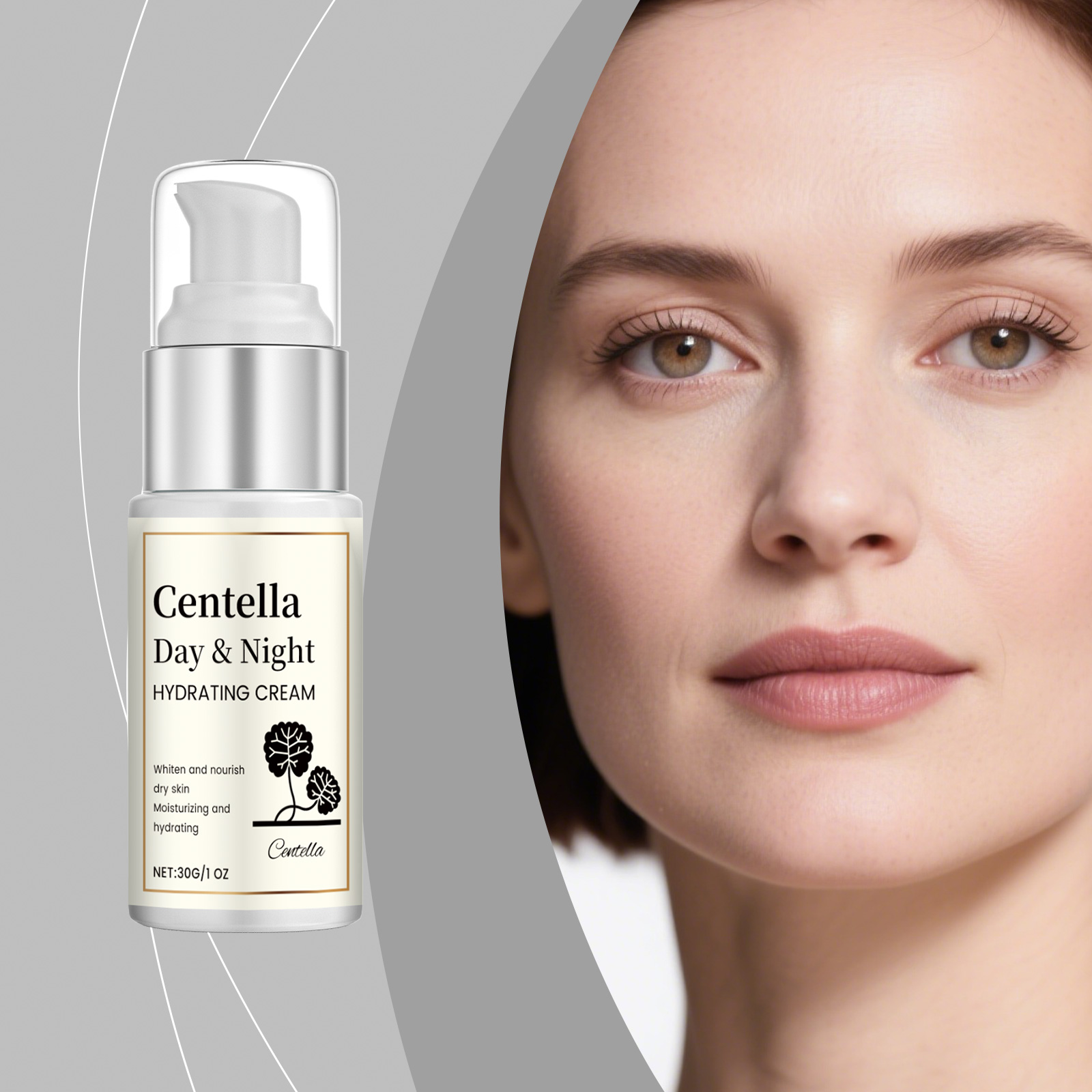 Centella Asiatica Day Night Moisturizing Cream Nourish Facial Skin Texture Elastic Gloss Refreshing Texture Hydrating Face Lotion